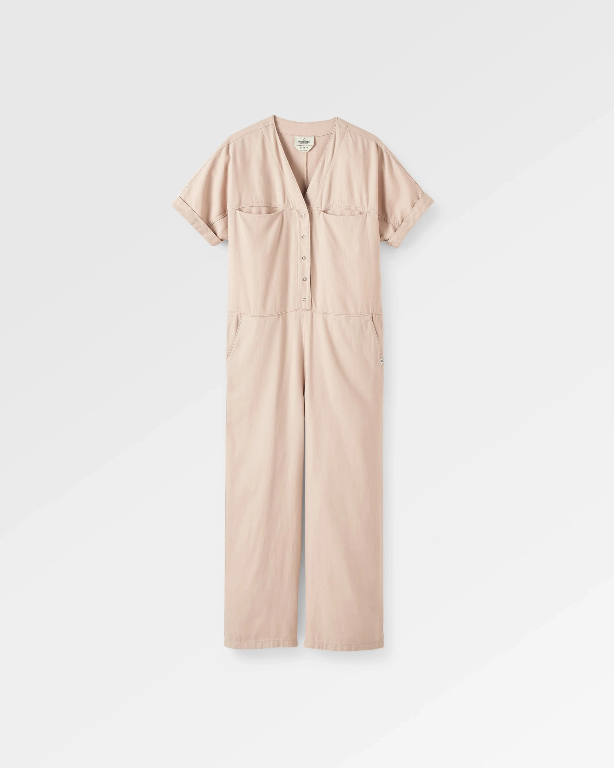 Esen Short Sleeve Jumpsuit - Simply Taupe Quick Conversion Hem Stretch Movement