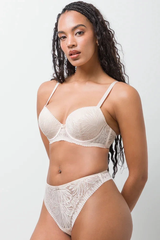 Lace active clothing 2 Pack Winter Lace Balconette Bra - Sml Red Mushroom