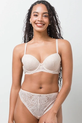 Matching set seams Small seams 2 Pack Winter Lace Balconette Bra - Sml Red Mushroom