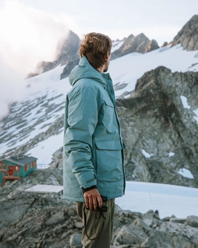 Explorer Waterproof Down Parka - Stormy Sea Erasable Stains Treatment