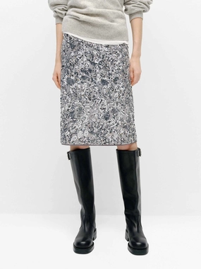 Straight Sequins Skirt Ethically Made Occasion Dressing