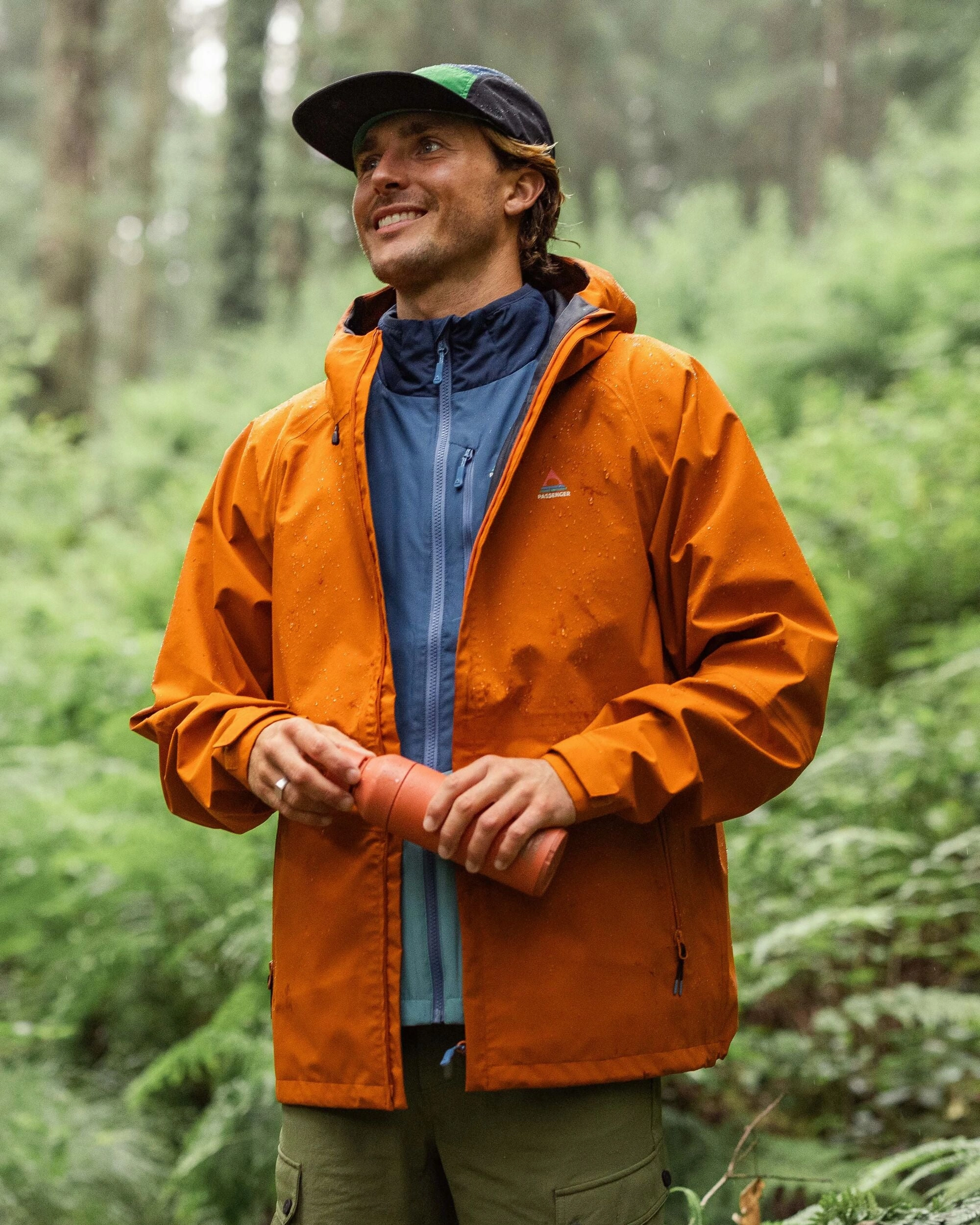 Five Season Recycled Waterproof Jacket - Sunset Orange ErgonomicFit Ergonomic Fit