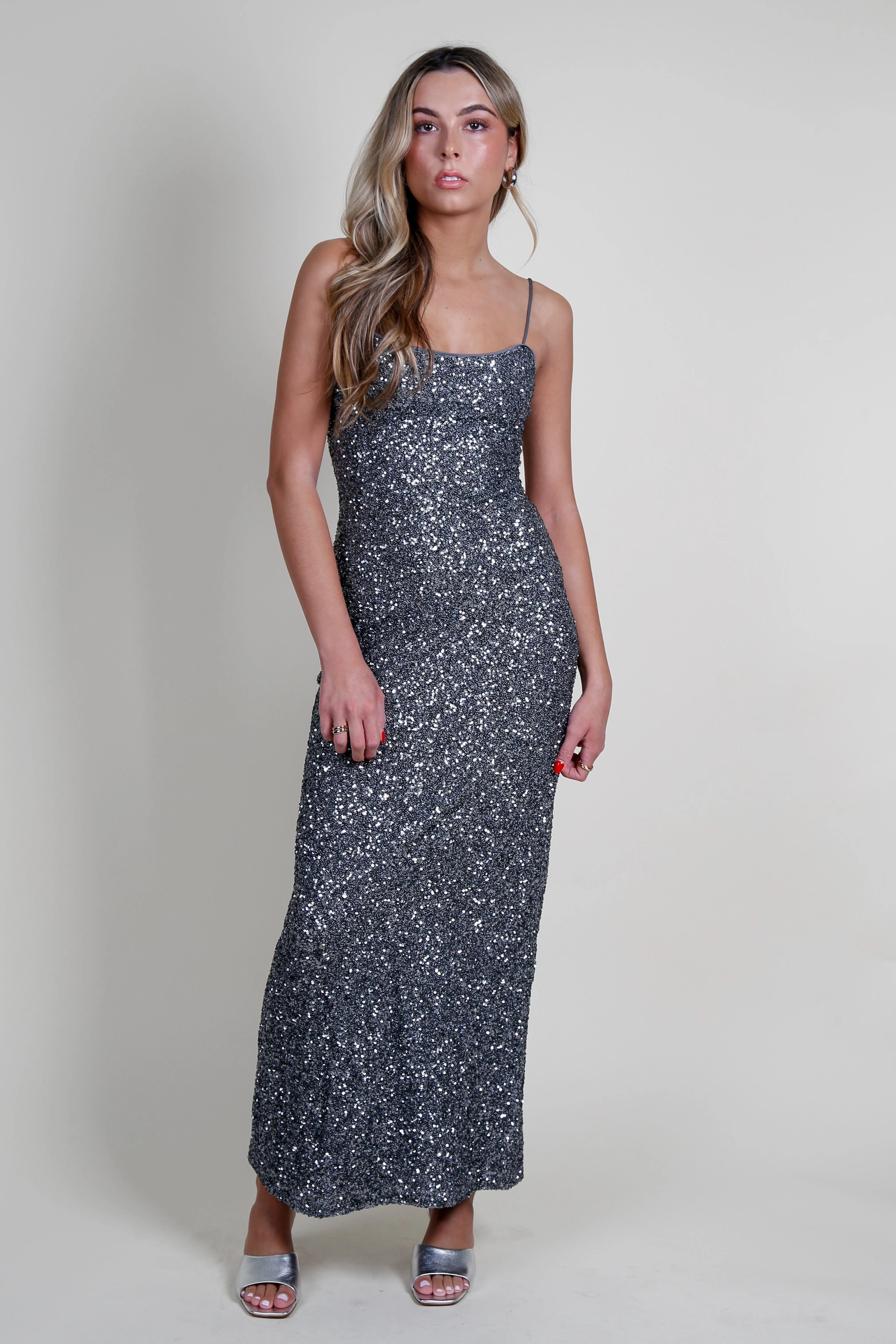 Printed-Fabric Solid-color SIGNIFICANT OTHER | Beau Dress - Charcoal