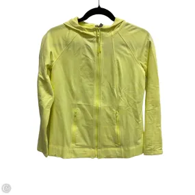 Comfy Essentials Glove Friendly Cuff Design Athletic Jacket By Talbots In Yellow, Size: Xs