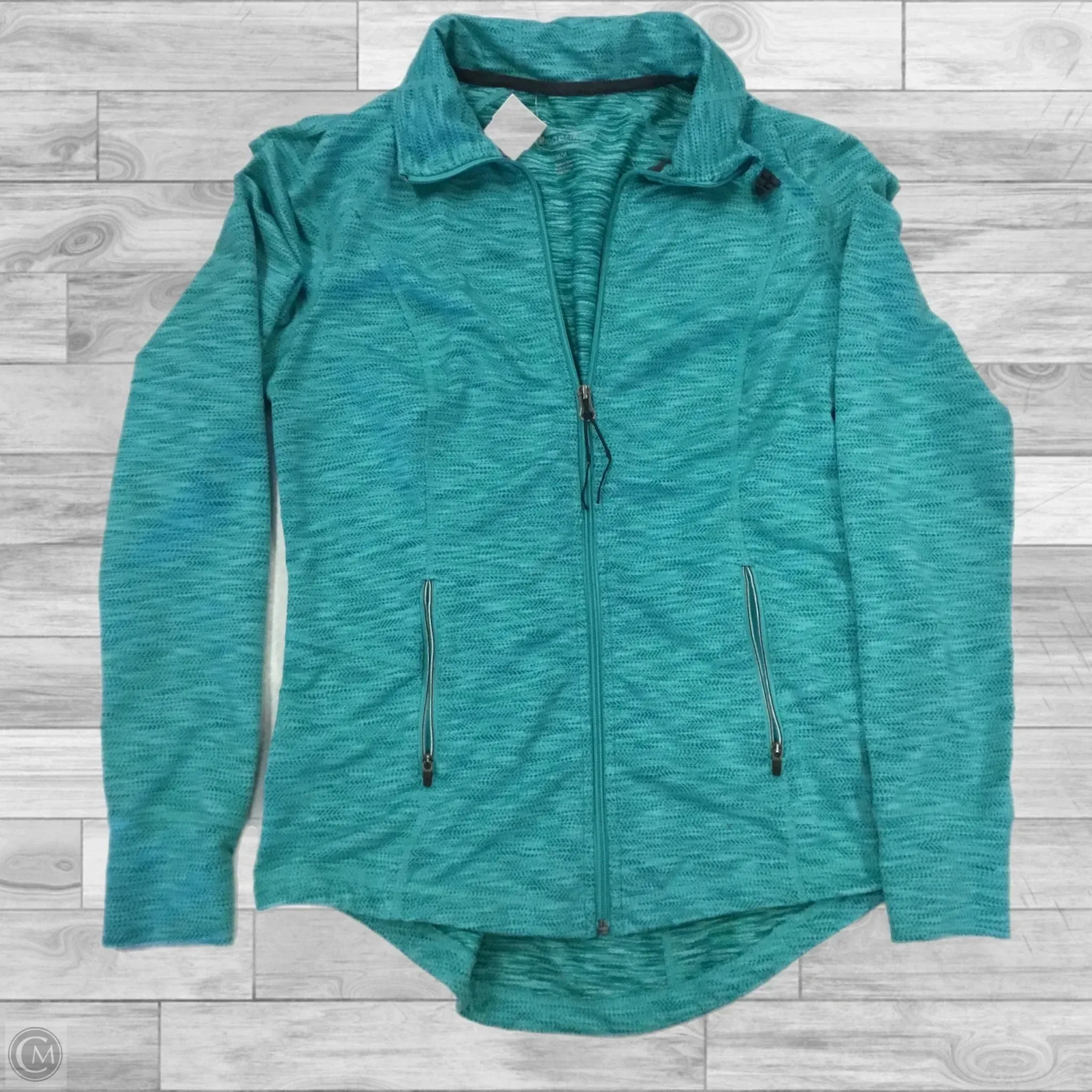 Athletic Jacket By Tangerine In Green, Size: M Hollow Fiber Fill