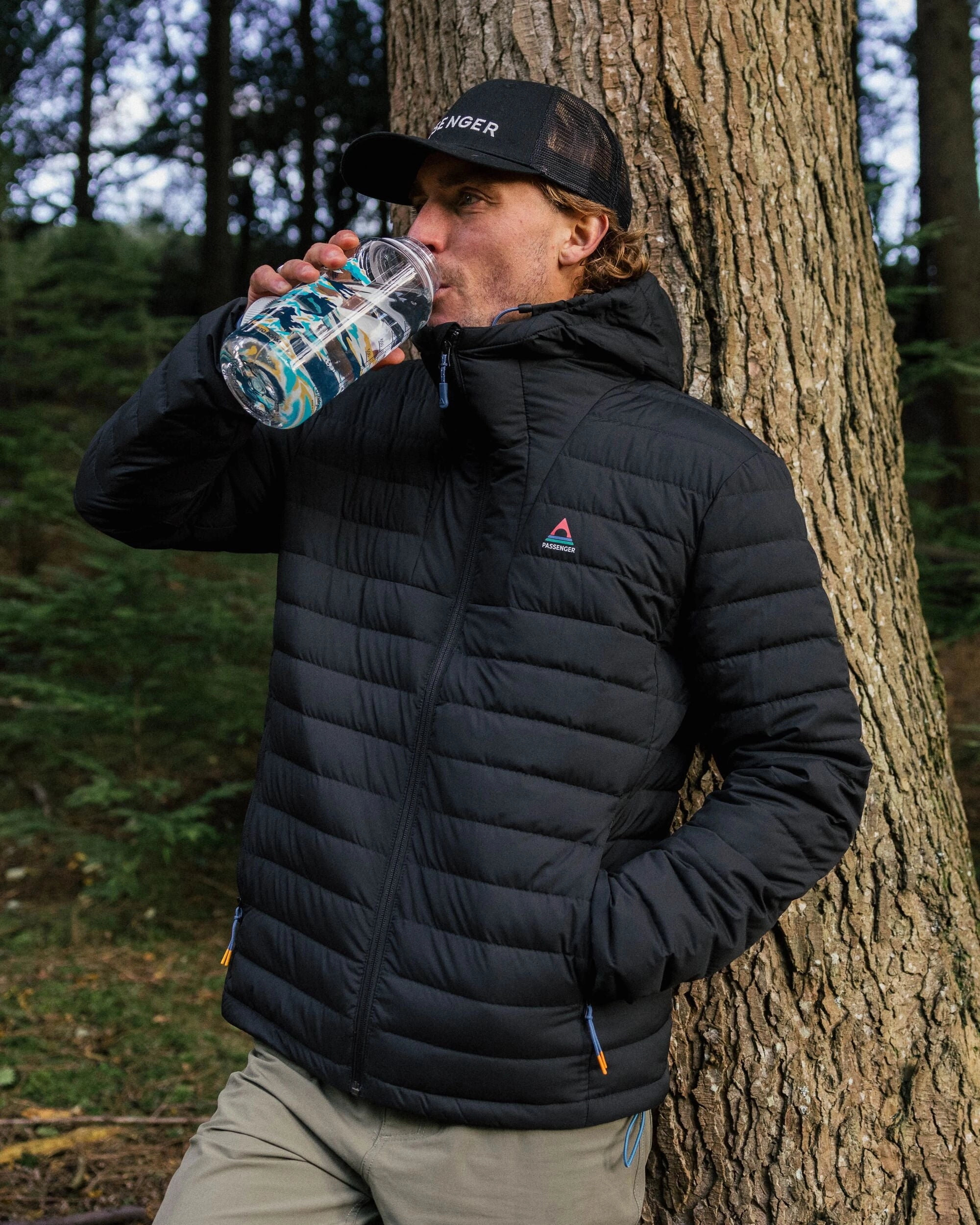 Ashland Down Recycled Jacket - Black Light Reflective Logos