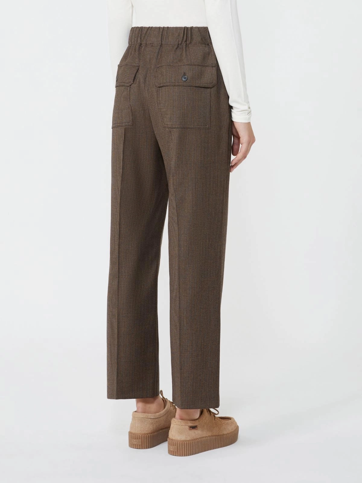 Weekend Max Mara Hately Trousers in Chocolate Non Restrictive Fit