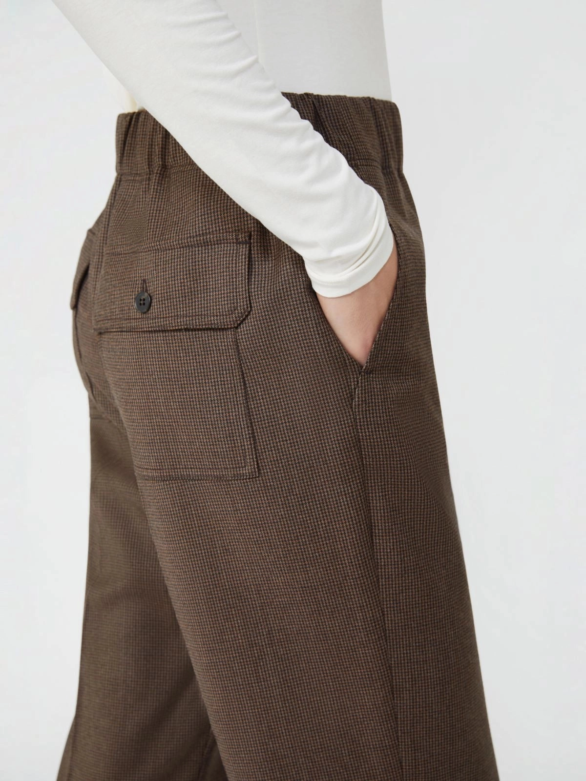 Weekend Max Mara Hately Trousers in Chocolate Low Bulk Perfectly Fit