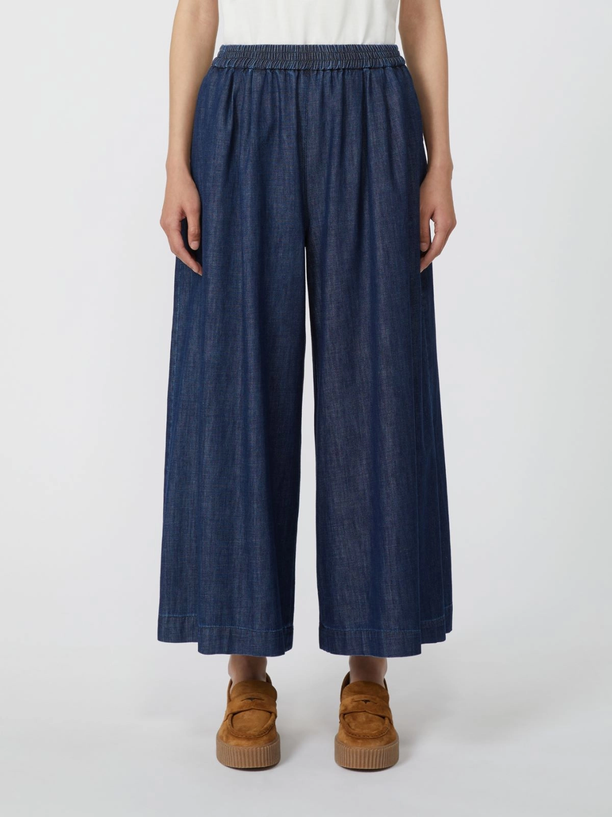 Functional Style Weekend Max Mara Lubiana Trousers in Dark Navy Denim