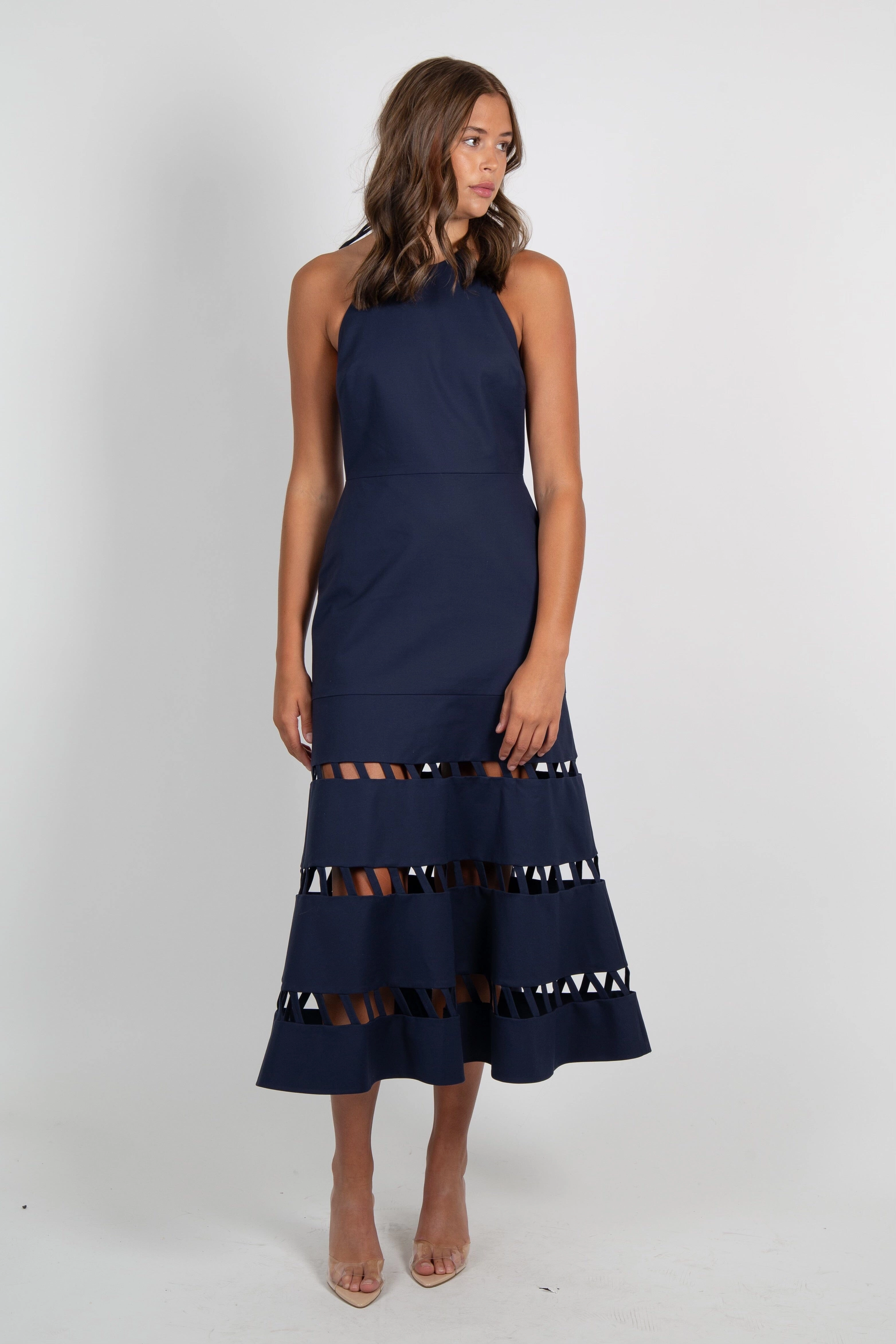 Perfect Style Wear Fashionable Comfort Wear ALEXIS | Janessa Dress - Navy Blue