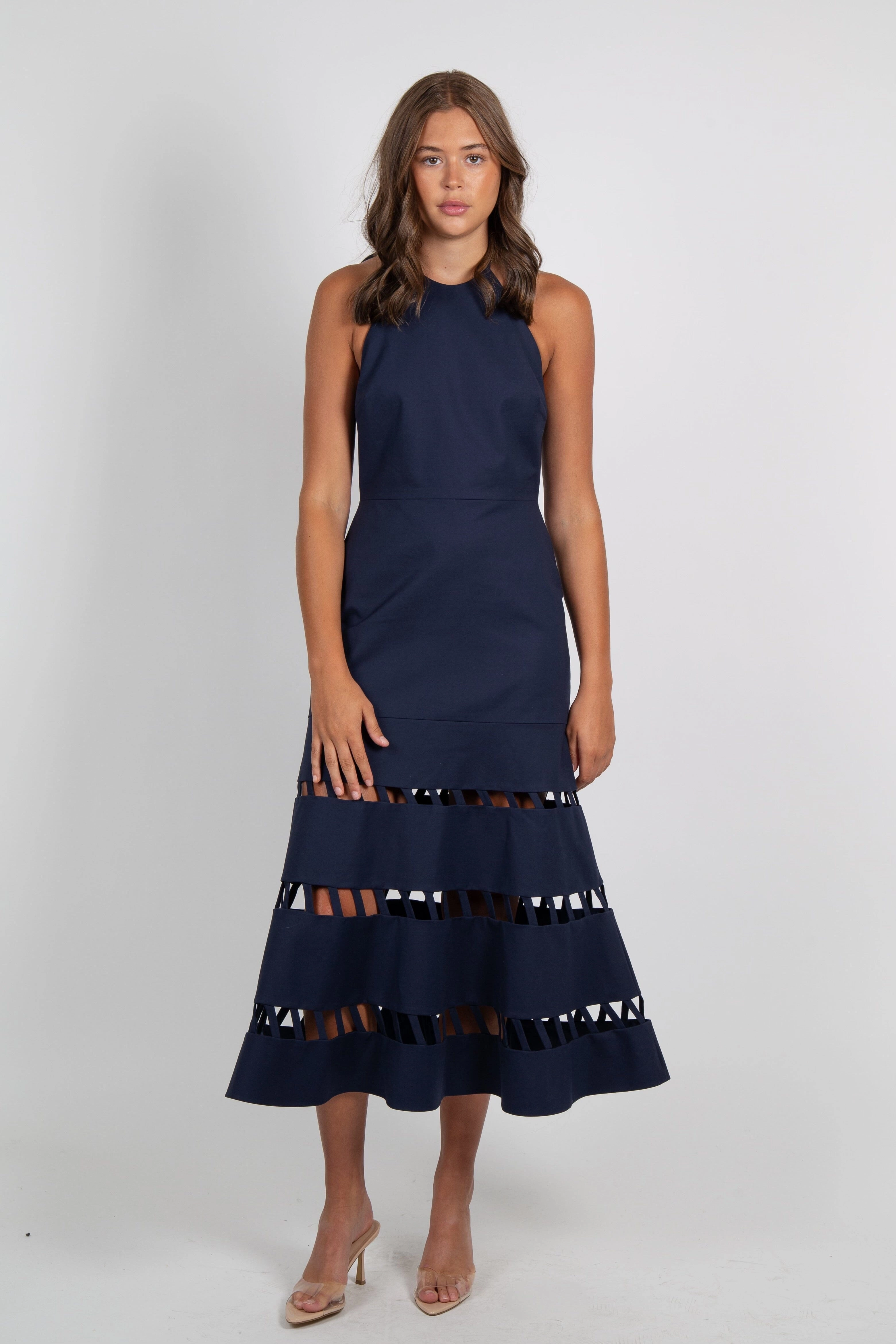 Sleek Tone ALEXIS | Janessa Dress - Navy Blue