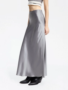 Silk Touch High Rise Satin Maxi Skirt