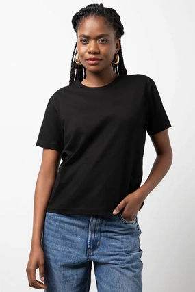Easy Fit NeutralPalette Crew Neck Short Sleeve Regular Fit T-Shirt Black