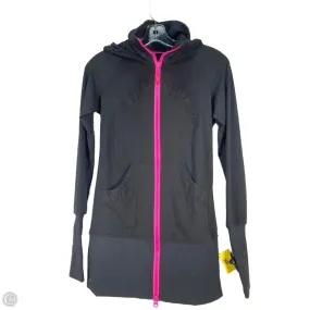 Athletic Jacket By Lululemon In Black & Pink, Size: S Shock Absorbent Padding
