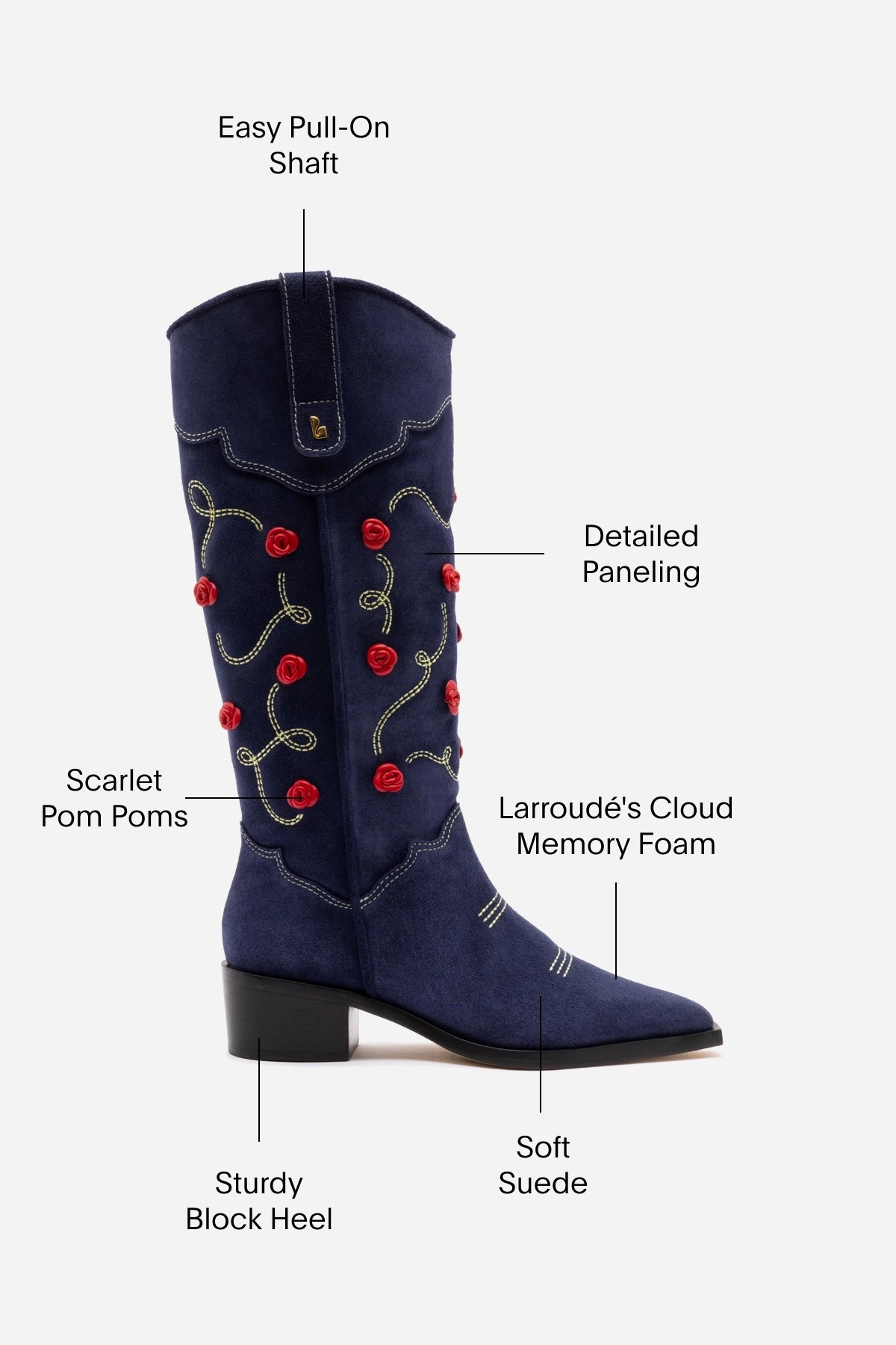 Paloma Boot In Navy Suede Daily Mission