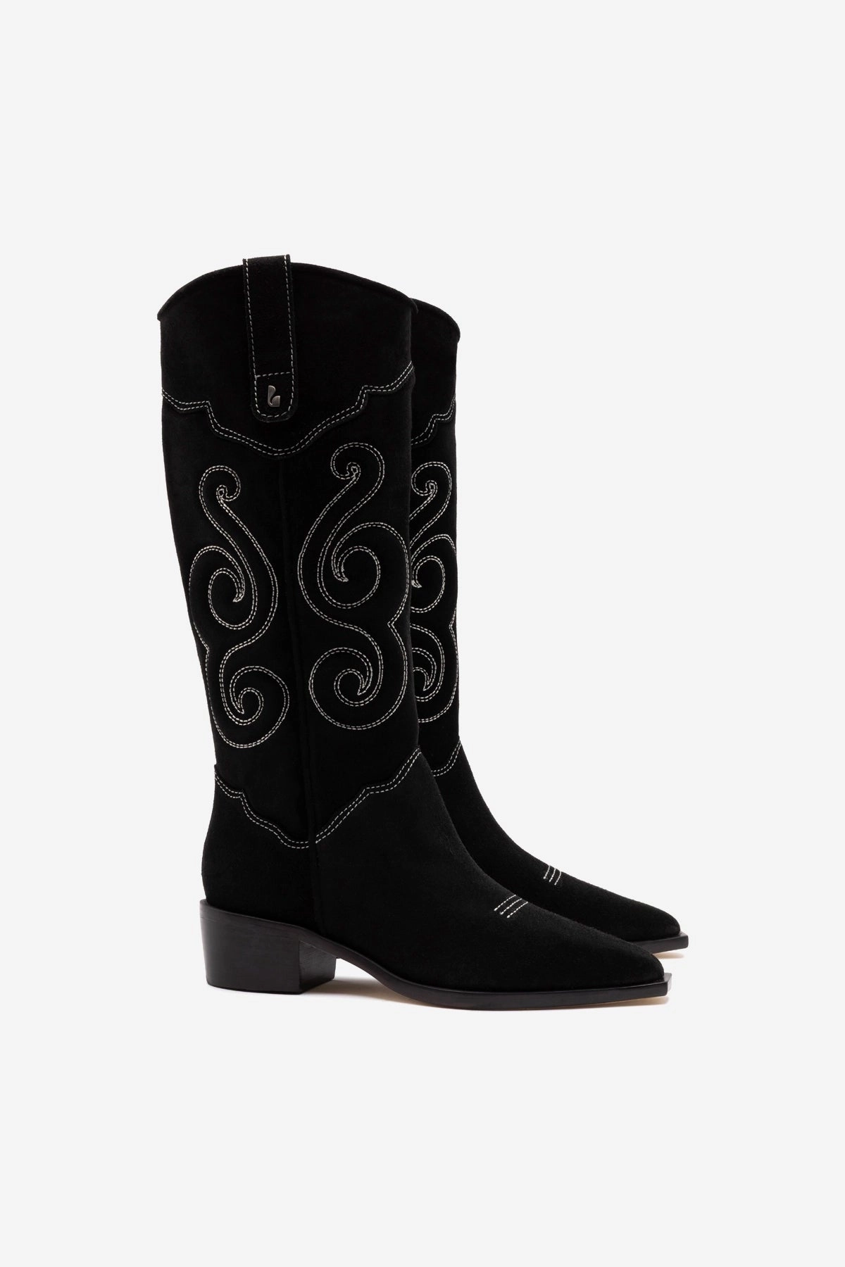 Paloma Boot In Black Suede Night Out Ventilated Footbed