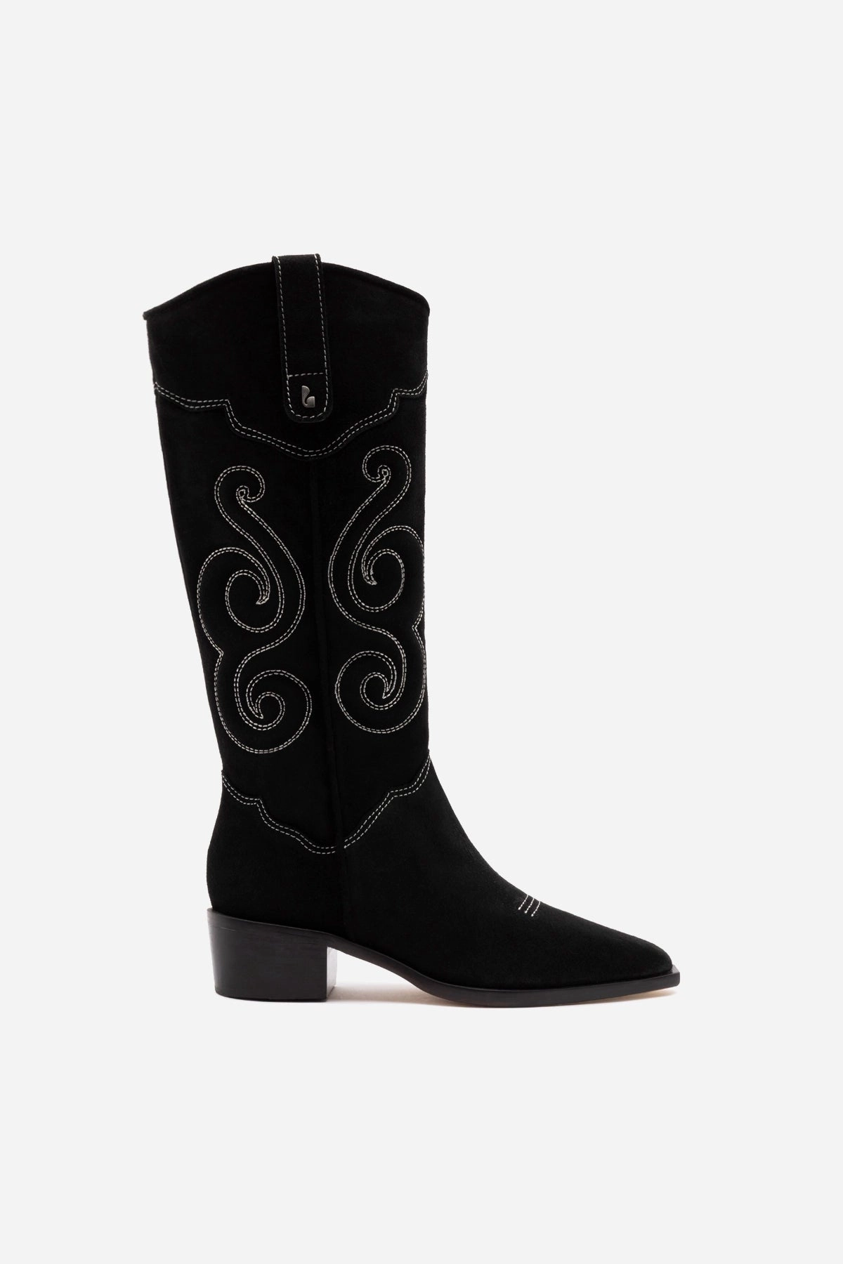 Paloma Boot In Black Suede Lace Closure