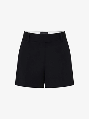 Wool Blend Black Shorts swimming suit alternative Effortless Look