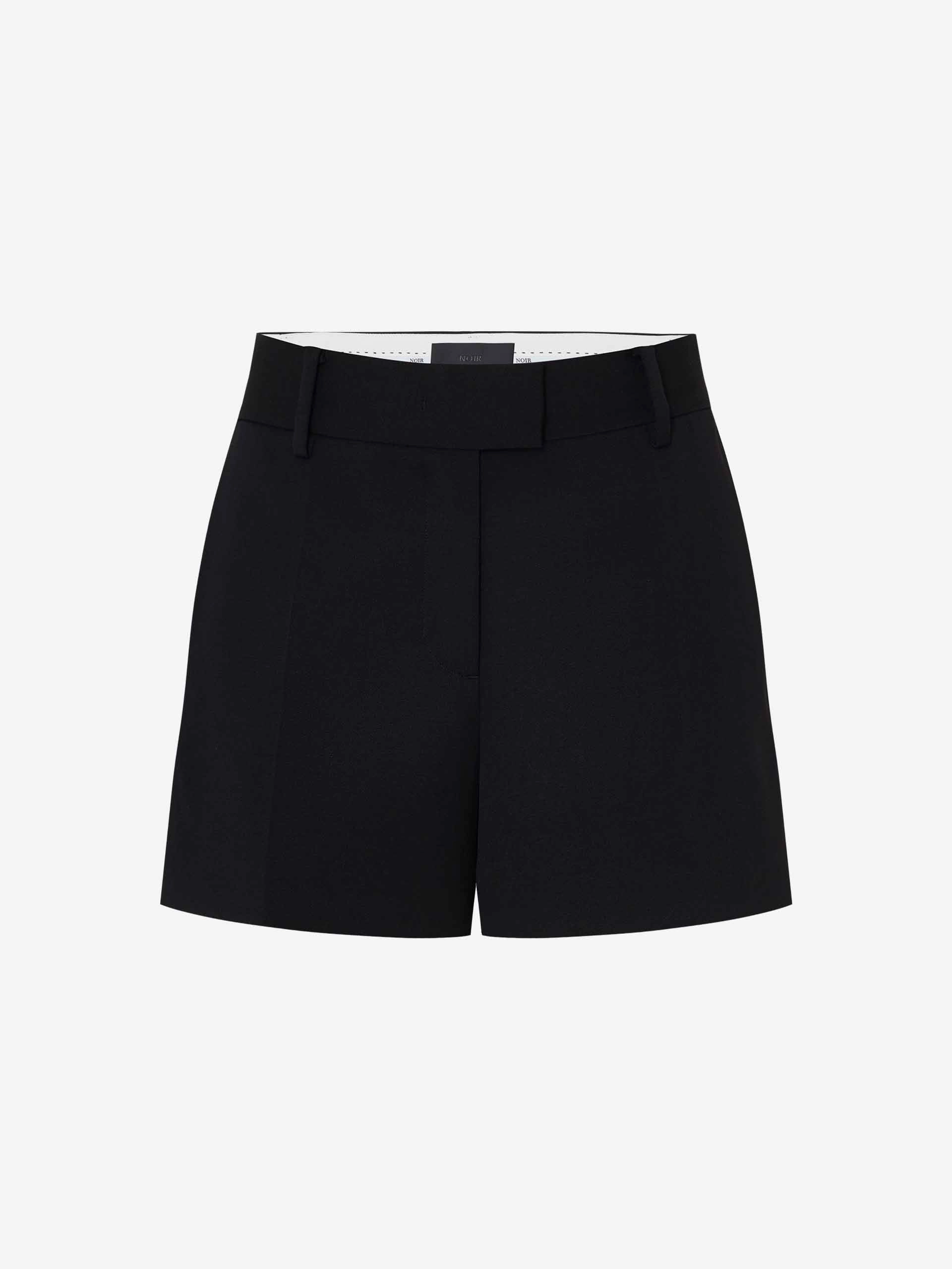 Wool Blend Black Shorts swimming suit alternative Effortless Look