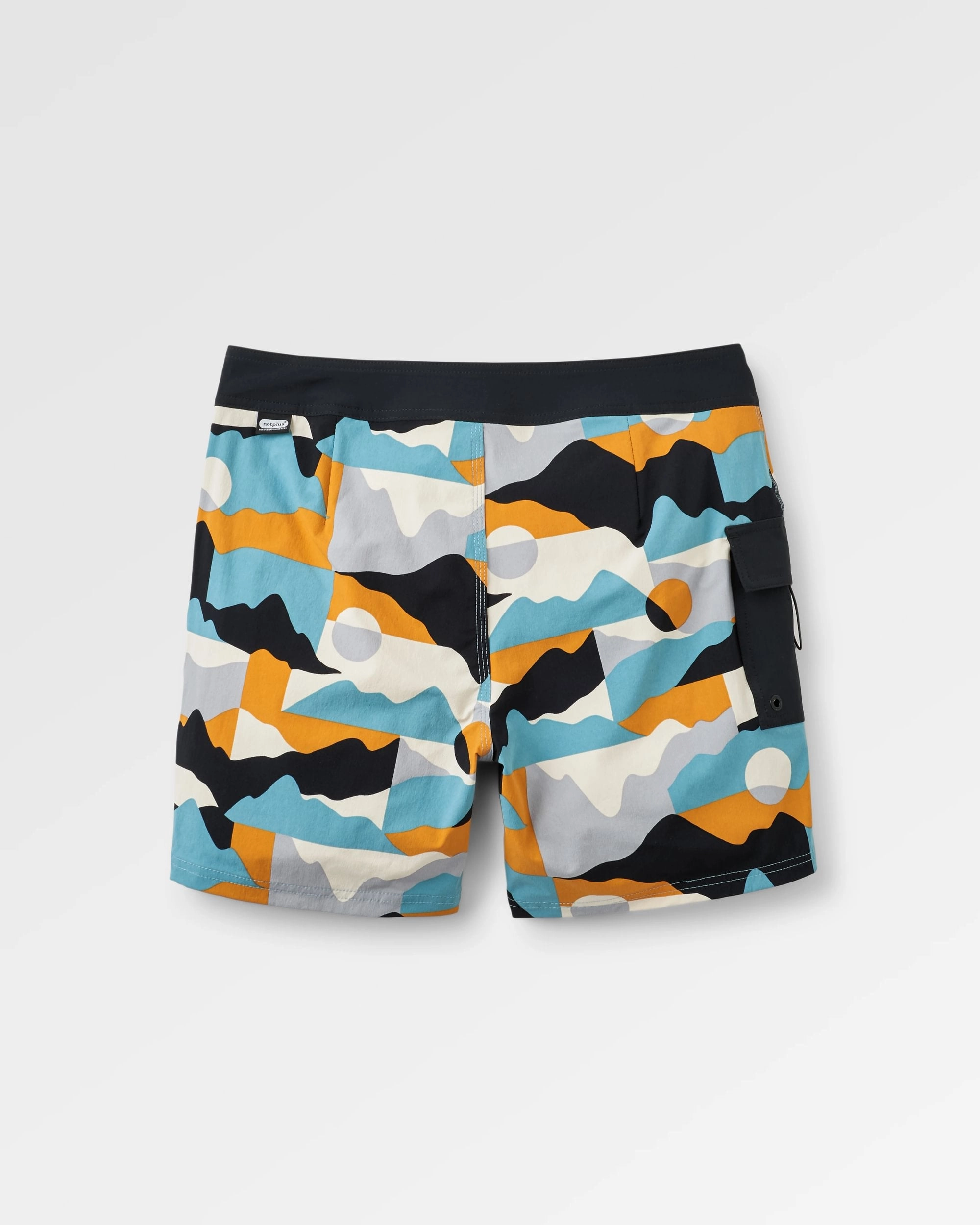 rhinestone accents DoubleLayeredKnees Cutback NetPlus? Recycled Boardshort - Vista Patchwork Arctic