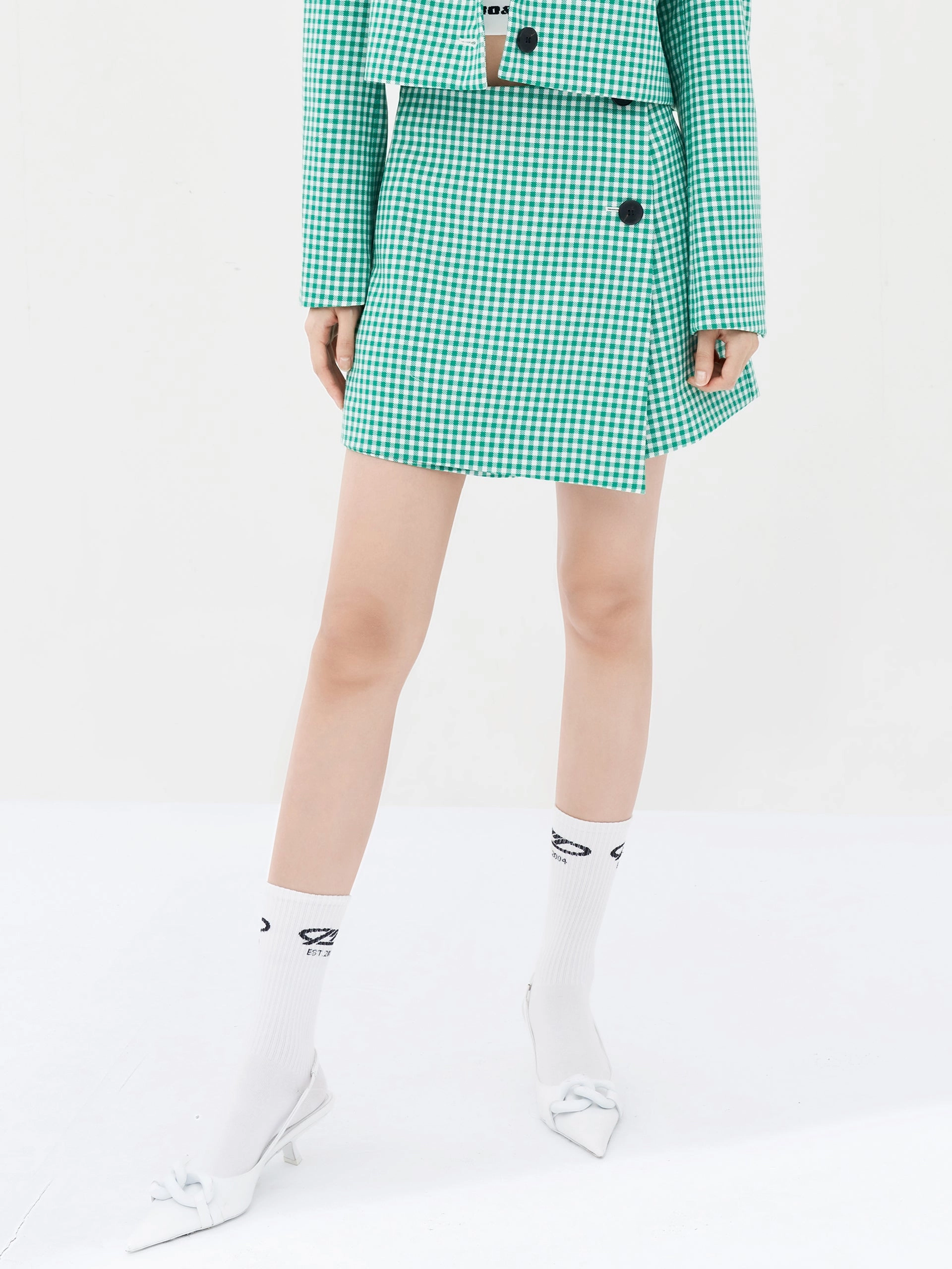 Wool Blend Plaid Shorts Weekend Ready