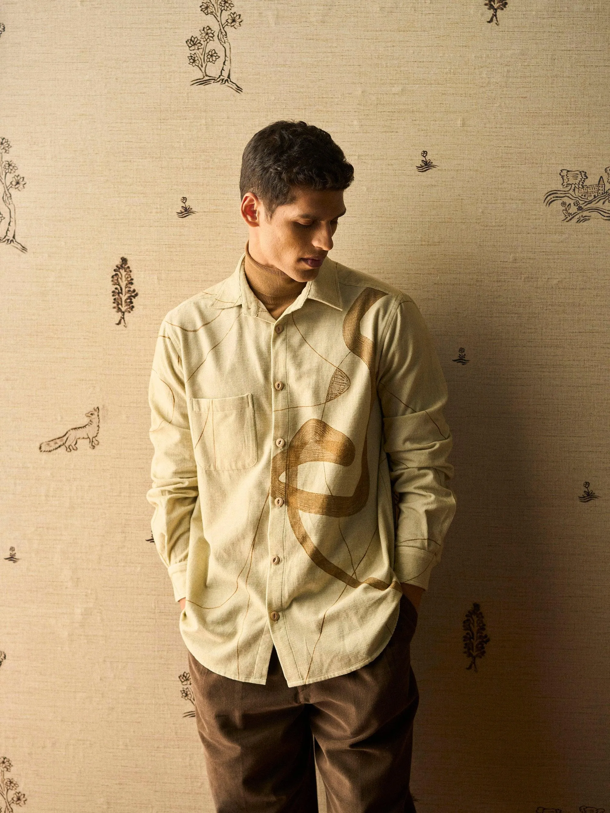 Solid Color Petite Option Corduroy Overshirt