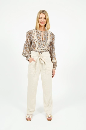 Flex Fit Rayon drape Marant Etoile Serida Trousers in Ecru
