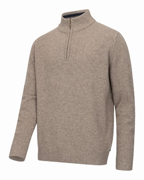 Circular Knit Pattern Spandex Integration Hoggs of Fife Lothian II Quarter Zip Pullover