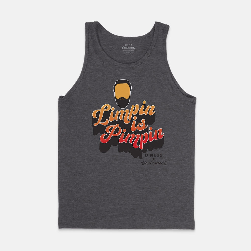 Adjustable Hem Textured Weave Pattern DNEGS LIMPIN IS PIMPIN TANK