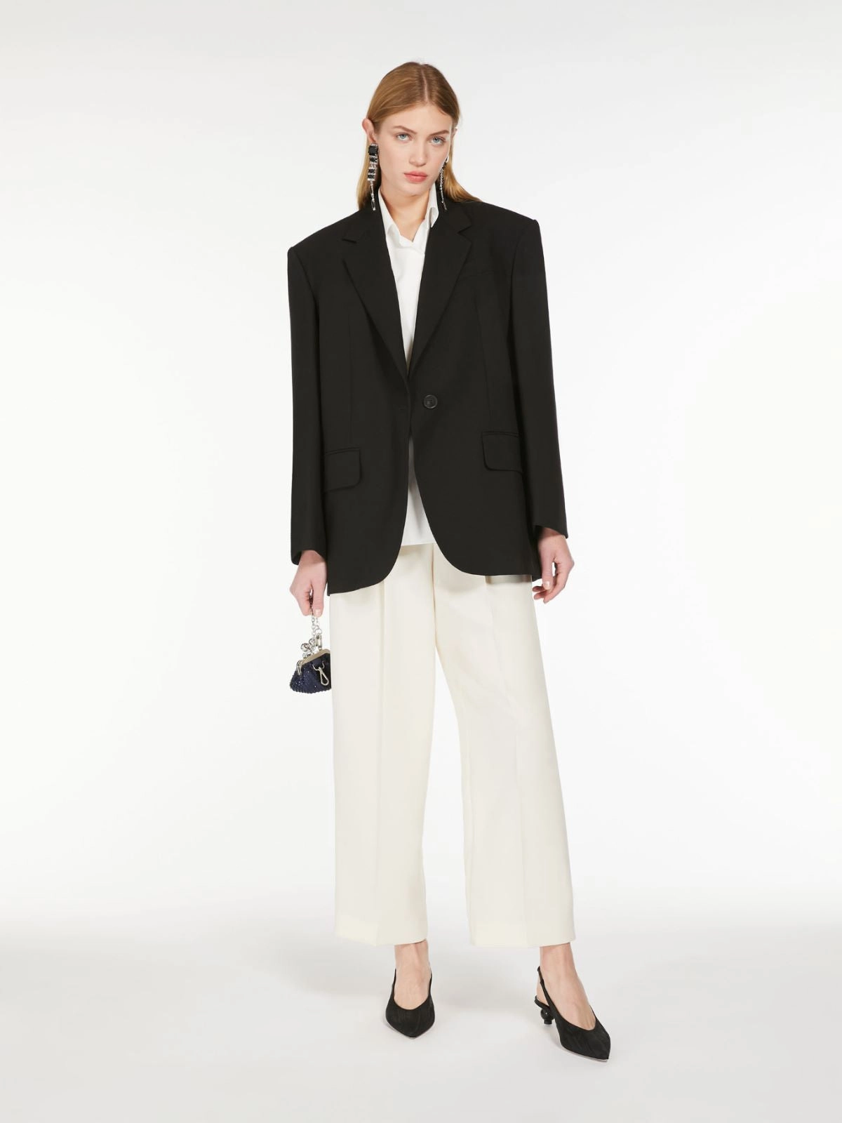 Chic casual MM Ronchi Trousers in Ecru
