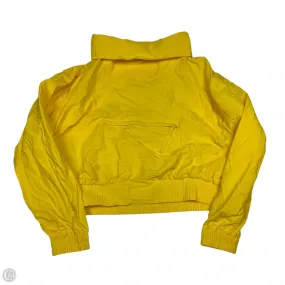 Glove Friendly Cuff Design Athletic Jacket By Nike In Yellow, Size: S