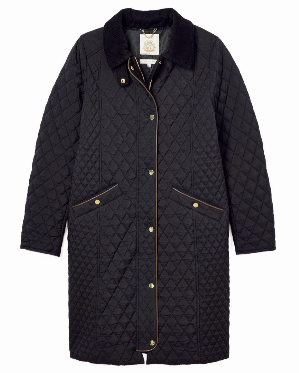 Airflow Ventilation UV Protection Joules Rosewell Showerproof Longline Diamond Quilted Coat