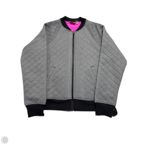 Athletic Jacket By Athleta In Grey & Pink, Size: L Minimal Detail
