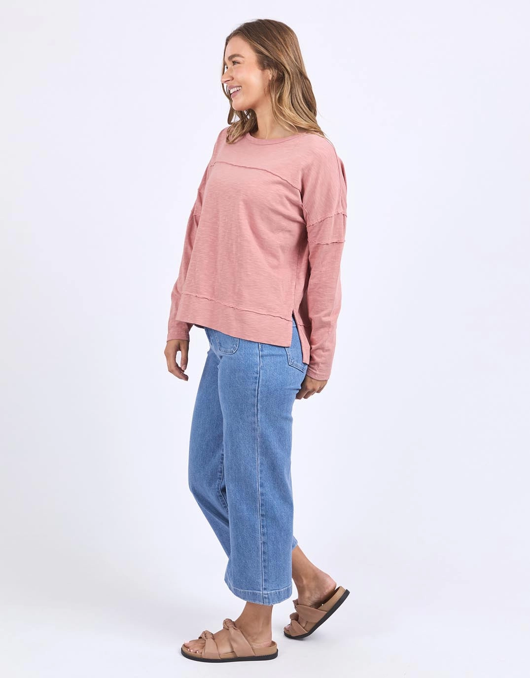 Jayne Throw On Top - Ash Rose Cashmere combination