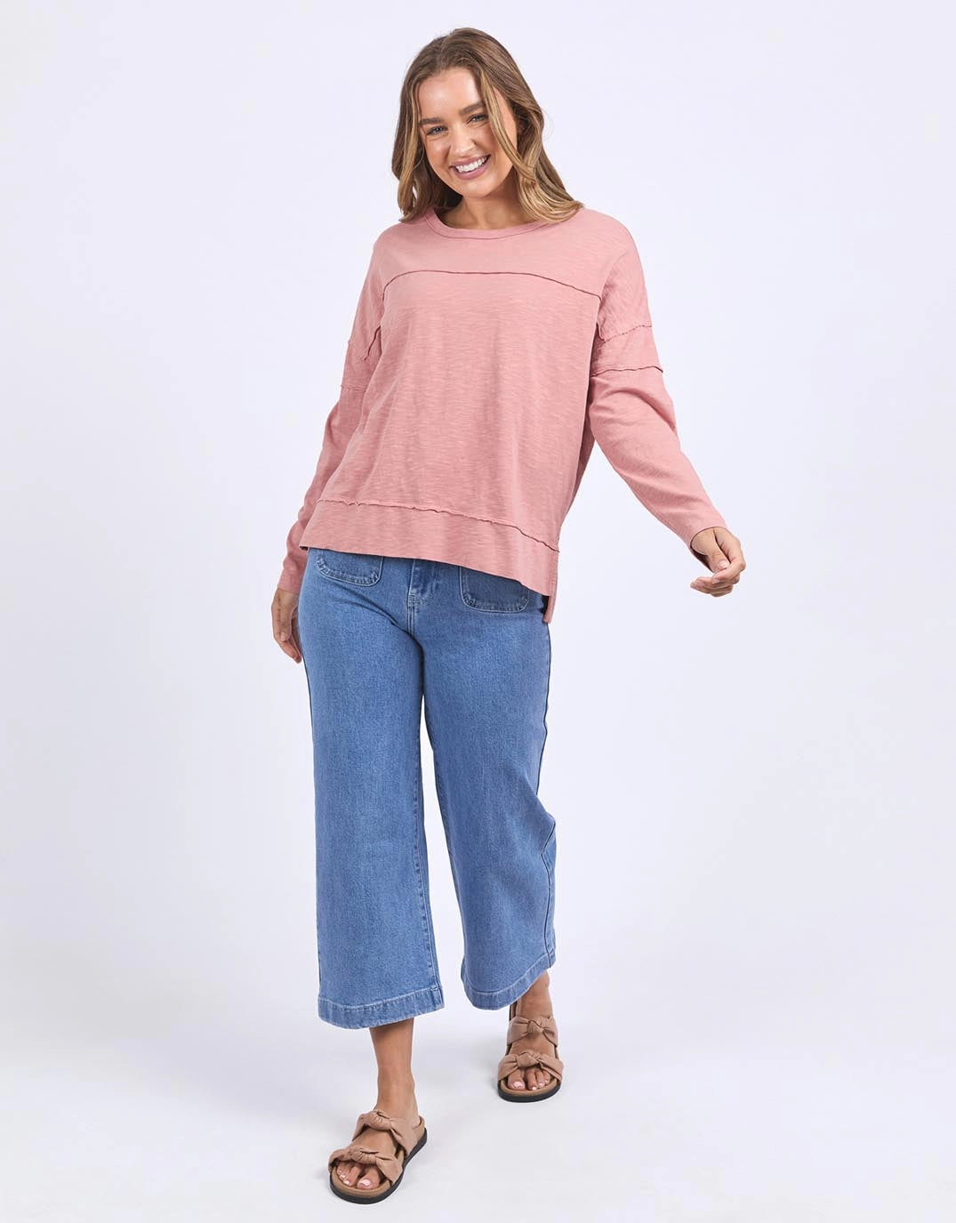 Versatile Comfort Style Jayne Throw On Top - Ash Rose