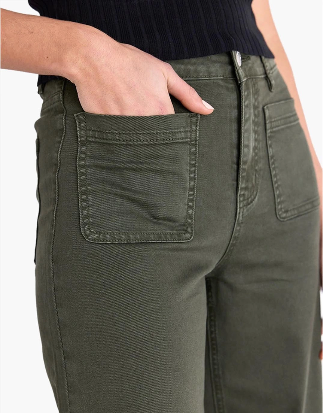 Chill Outfit Zoey High Rise Stretch Denim Jean - Dark Khaki