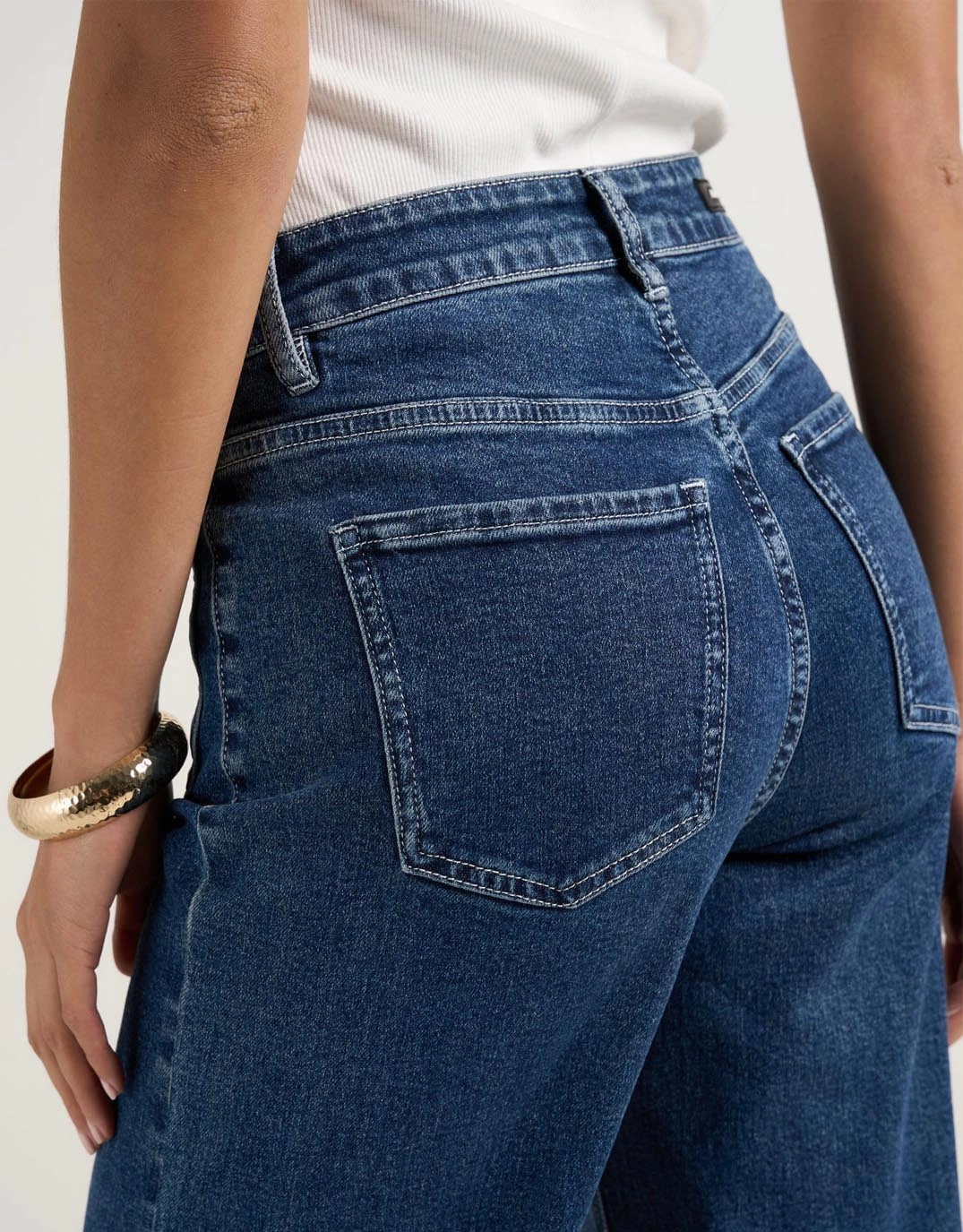 Anytime Wear Customizable length Zoey High Rise Stretch Denim Jean - Mineral Blue