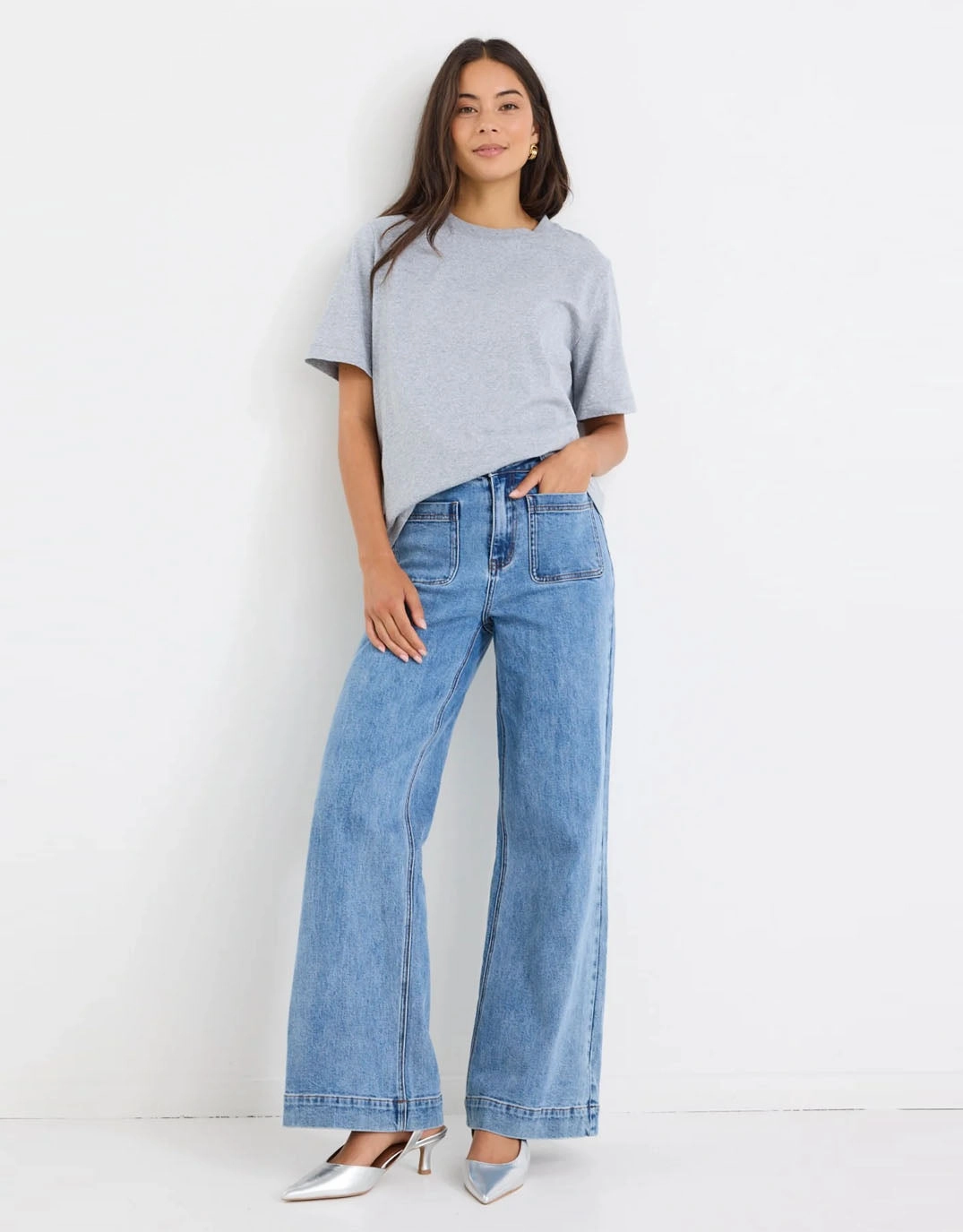 Sharp Silhouette Zoey High Rise Stretch Denim Jean - Signature Blue